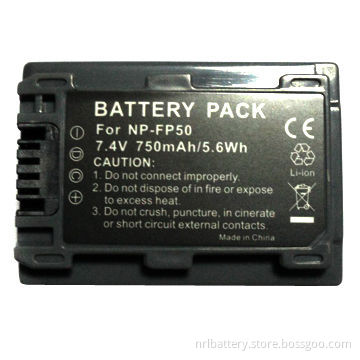 7.4V/750mAh Li-ion Camera Battery for Sony NP-FP50